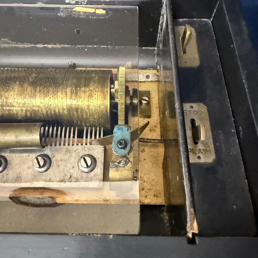 シリンダー オルゴール アンティーク 時代 古玩 当時物 旧家 蔵出 骨董品