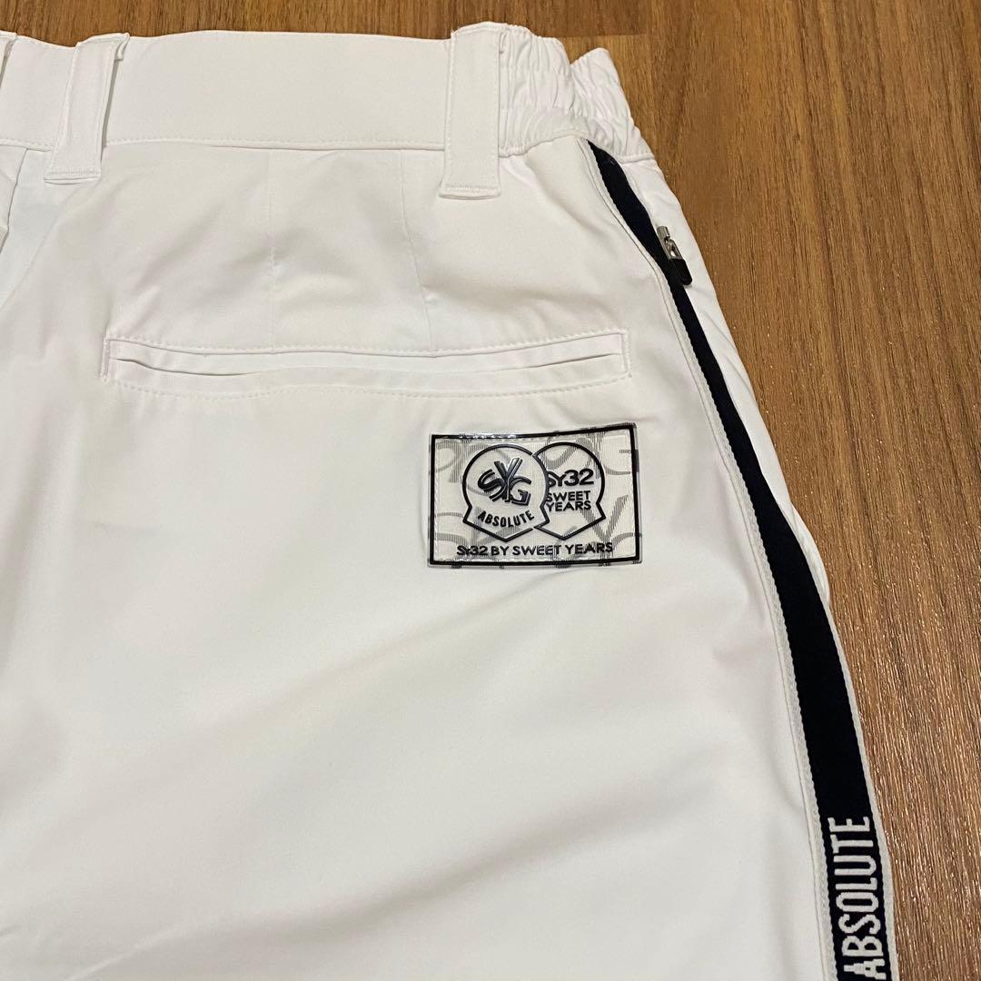 【SY32 SWEET YEARS】メンズ ストレッチパンツ M ホワイト