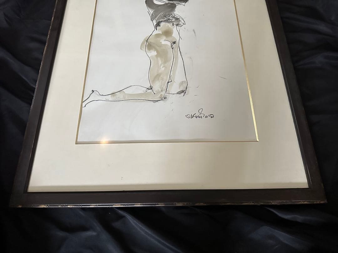 栗原一郎 裸婦① 51x37 デッサン/水彩画 絵画