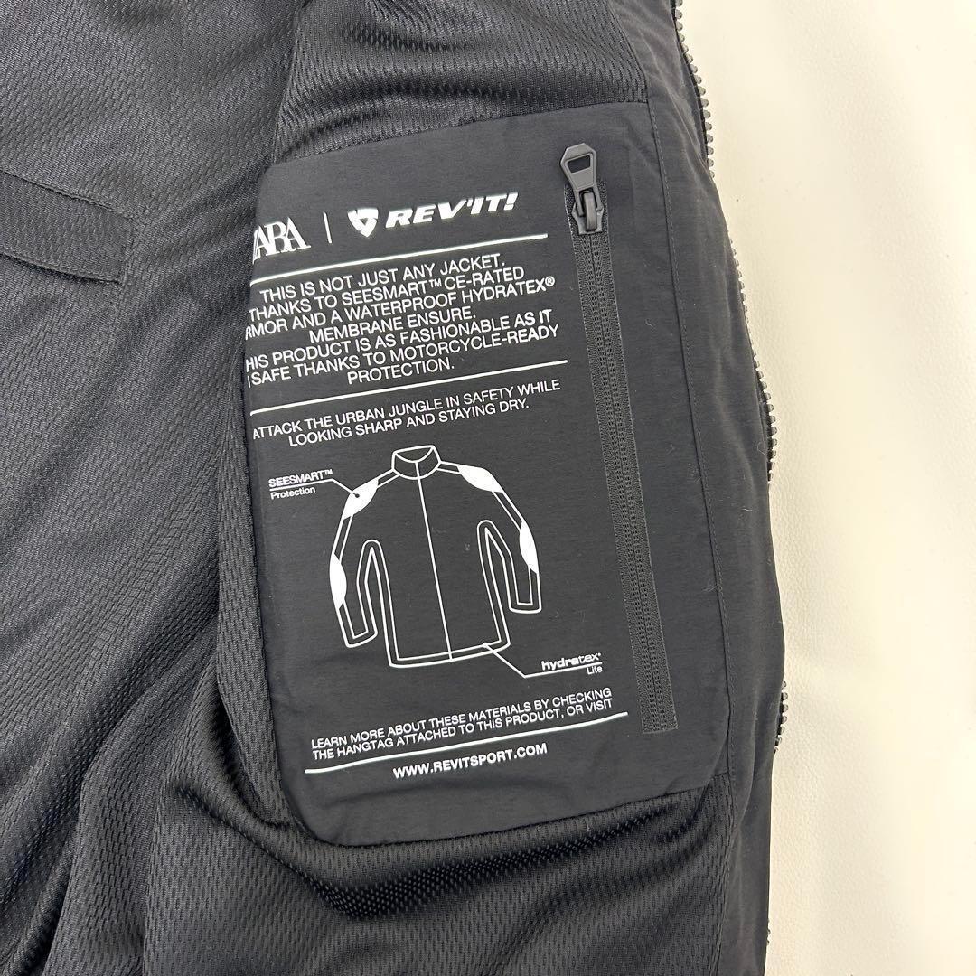 【未使用タグ付】ザラ REV’IT コラボ モーターサイクルジャケット 黒 40