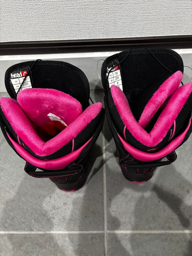 美品　スノーボードブーツ ブラック/ピンク　HEAD