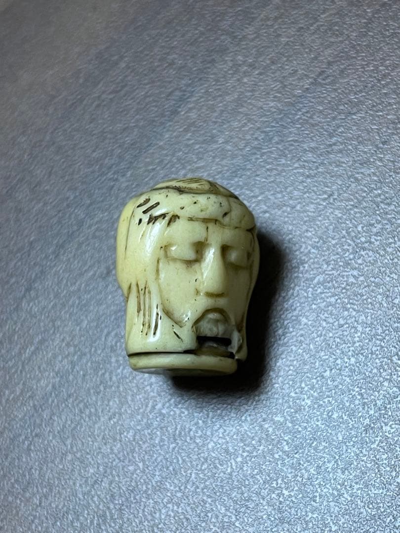 アンティーク メメント・モリ　キリスト　スケルトン　ロザリービーズ　骨　レア