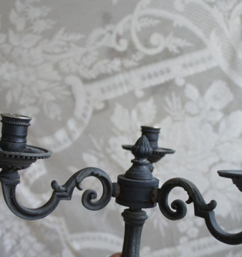 フランス　アンティーク　キャンドルスタンド　燭台　ブロカント　教会　蚤の市