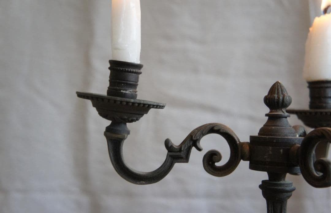 フランス　アンティーク　キャンドルスタンド　燭台　ブロカント　教会　蚤の市