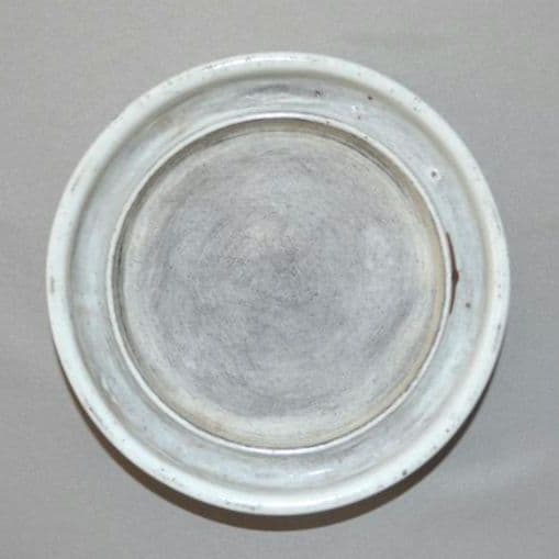 『圓形青花纏枝蓮花紋陶硯』 大明宣徳年製款　出版掲載品　瓷硯　染付　陶磁器　硯