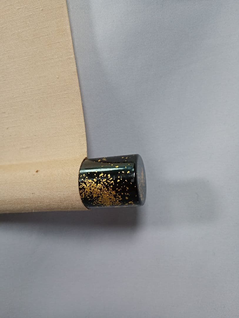 【茶道具】相国寺管長 有馬頼底和尚筆懐紙 一行『天翔来福寿』蒔絵軸先 軸C34