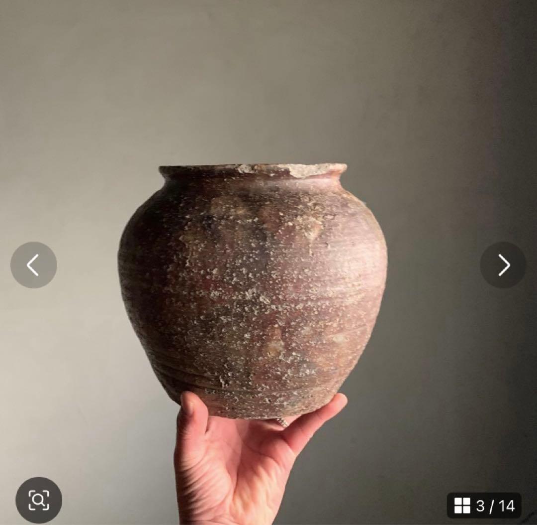 信楽焼 壺 枯れ壺 江戸期 信楽壺 古信楽 古美術 古い壺 古道具 アンティーク