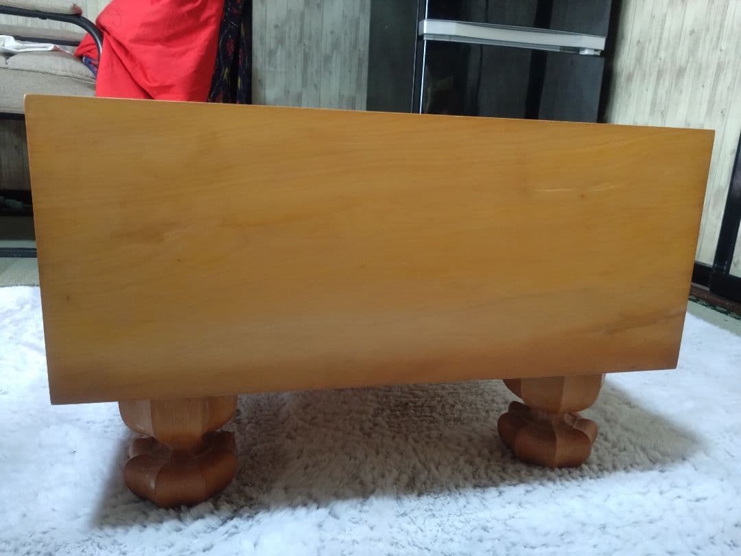 値下げ【囲碁】国産本榧　囲碁盤6.2寸　板目　足つき