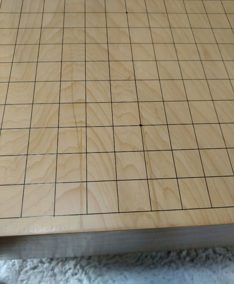 値下げ【囲碁】国産本榧　囲碁盤6.2寸　板目　足つき