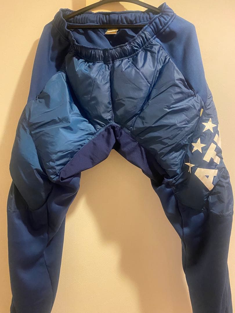 アスレタ中綿上下　イエロー／ネイビー