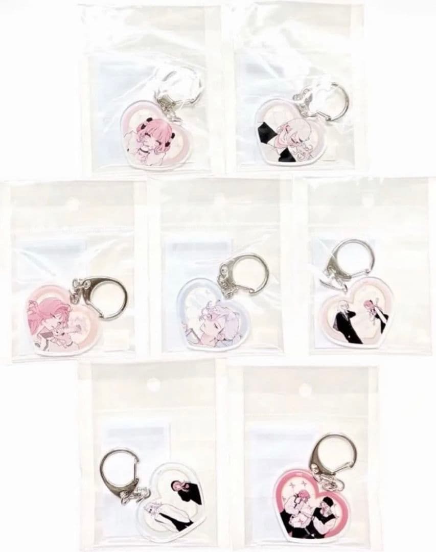恋せよまやかし天使ども POPUPSHOP ハート型アクリルキーホルダー 全7種