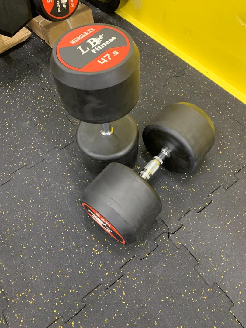 【30％OFF】ラバーダンベル 丸型 47.5kg×2個セット（計95kg）