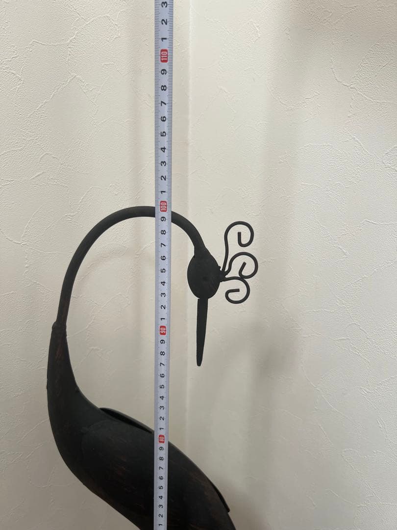 美品　孔雀　アイアン　キャンドルスタンド