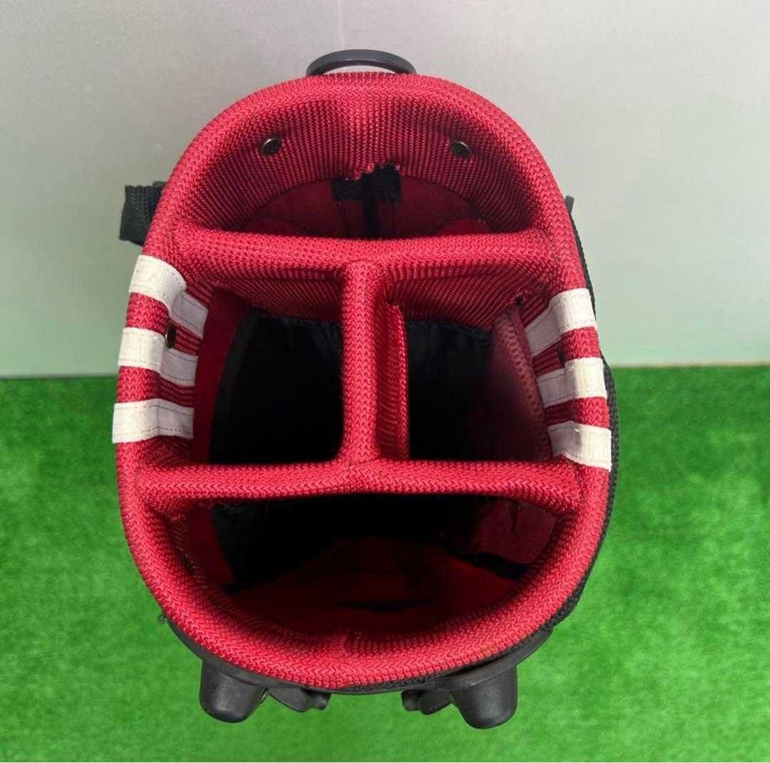 adidas アディダス キャディバッグ 8インチ ゴルフバッグ　レッド　中古品