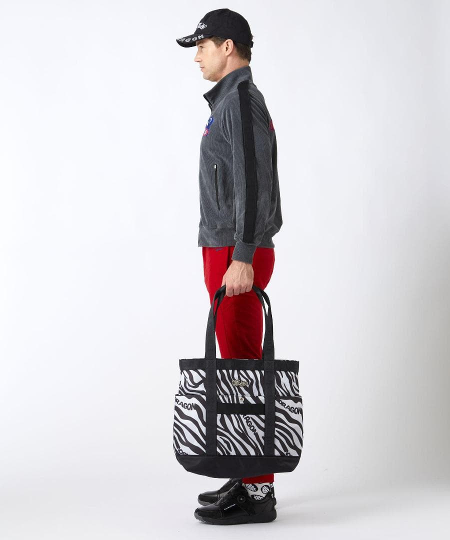 新品☆ダンスウィズドラゴン トートバック☆ゴルフカバン☆ゼブラ