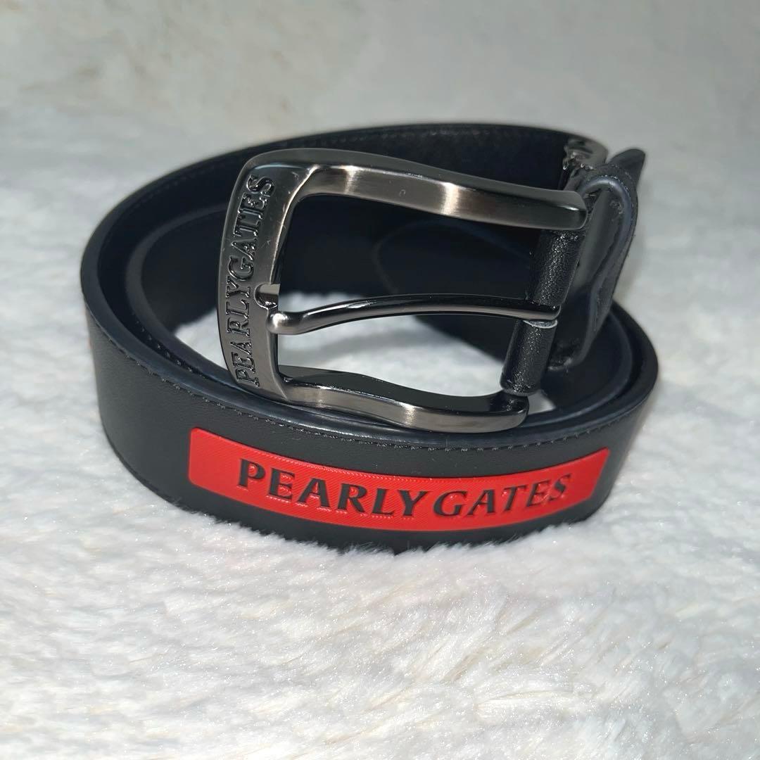 美品✨PEARLY GATES パーリーゲイツ ベルト ロゴ入り　ブラック
