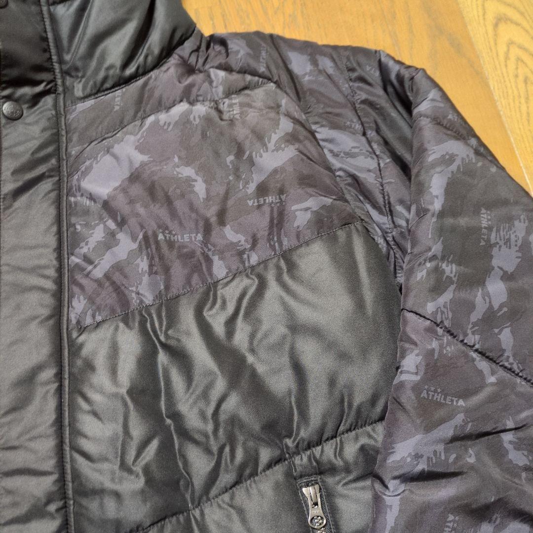 アスレタ　ベンチコート　ロングコート　ブラック　Ｍ　迷彩　カモフラ