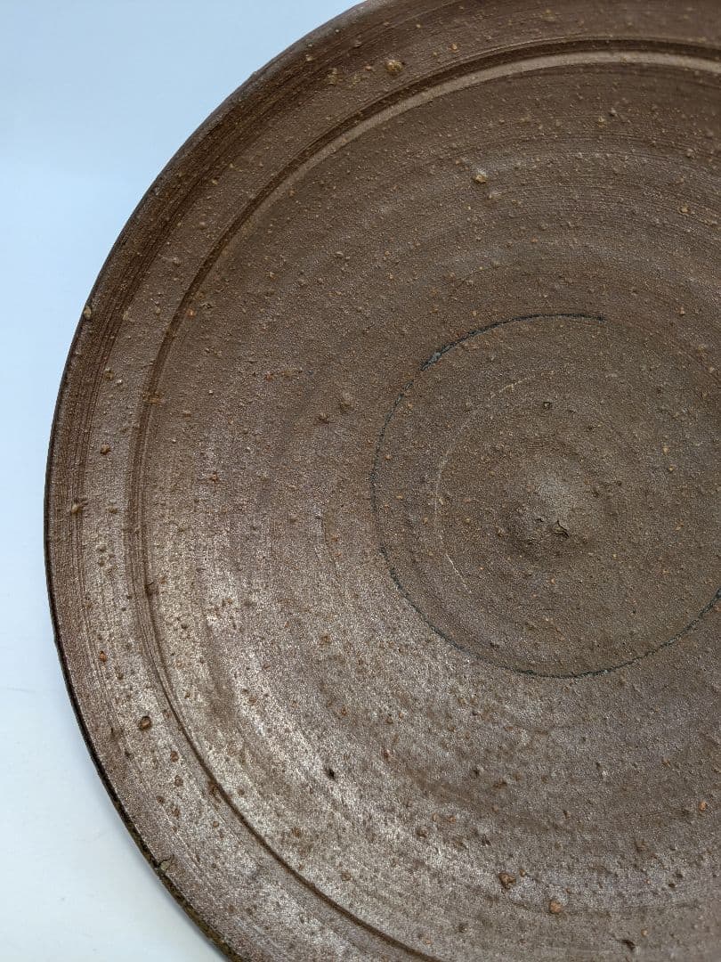 人間国宝 藤原雄 備前焼 皿 直径25cm 盛り皿 中皿 皿鉢 食器 工芸品