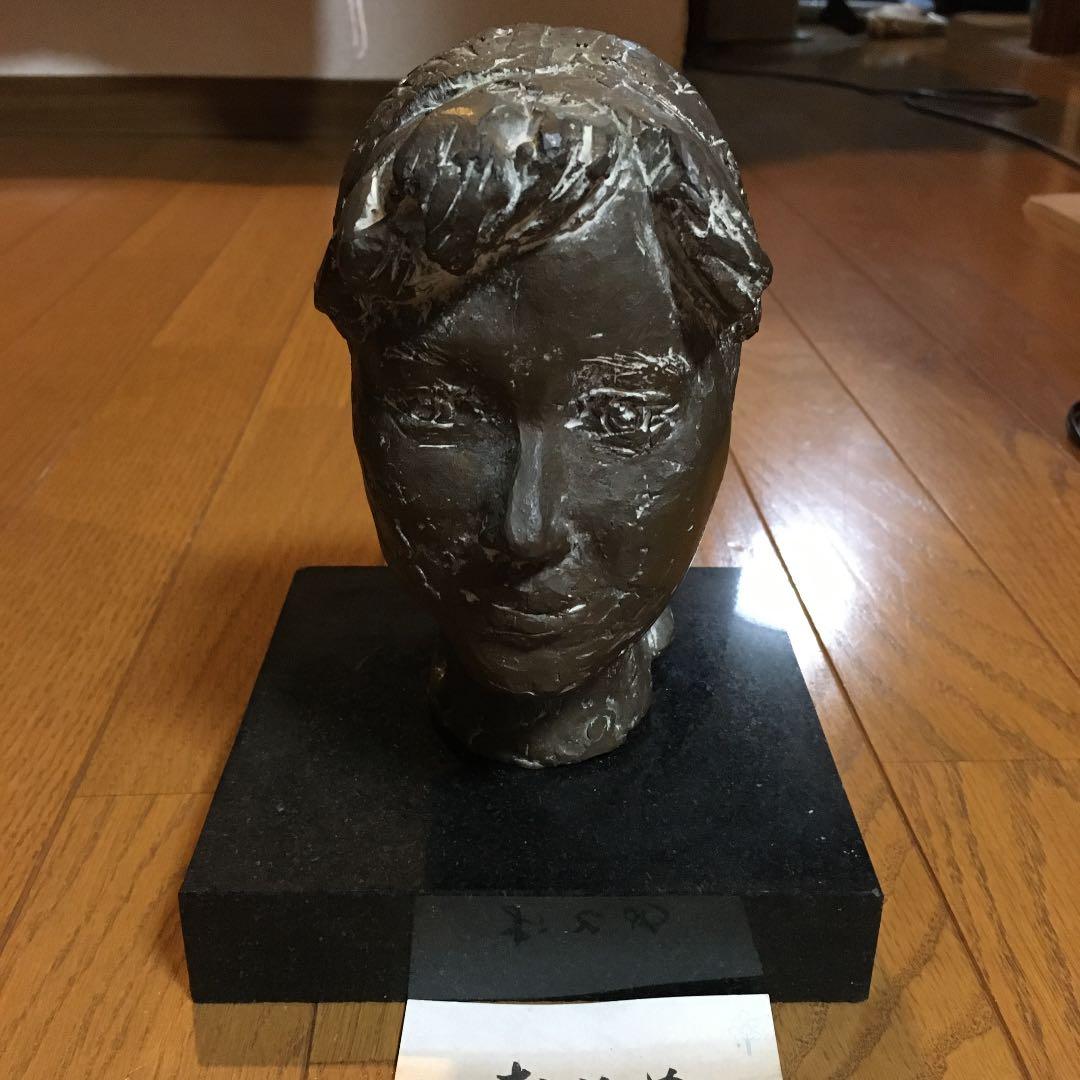 山崎猛　ブロンズ像　おとめ