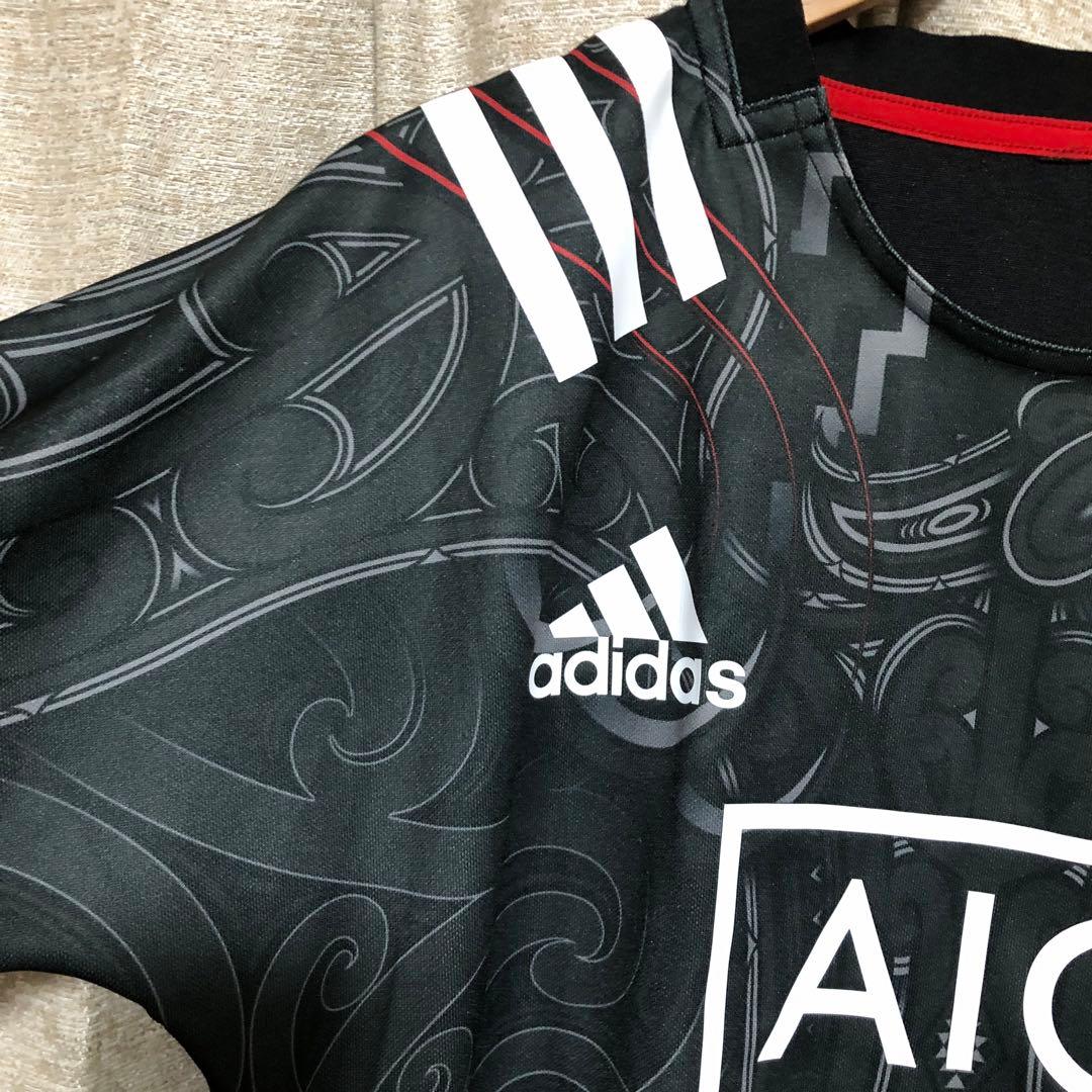 XLサイズ　ラグビー adidasオールブラックス Maori ホームレプリカ