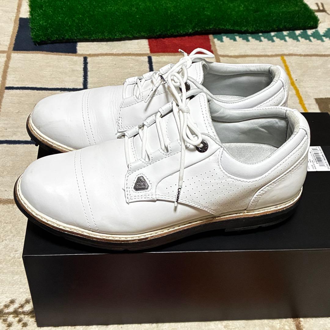 CUATERキャロウェイホワイト レザー ゴルフシューズメンズサイズ27.5