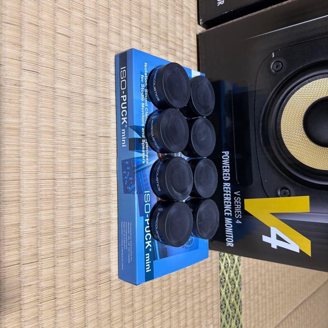 KRK V4S4 ペア＋ISO-PUCK mini付｜ツイーター凹みあり｜現状品