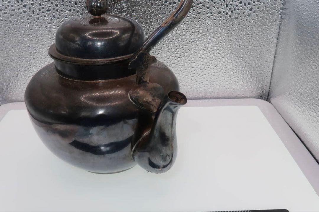 【純銀製】銀瓶 やかん 急須 湯沸かし 煎茶道具 茶道具 金属工芸 約214g