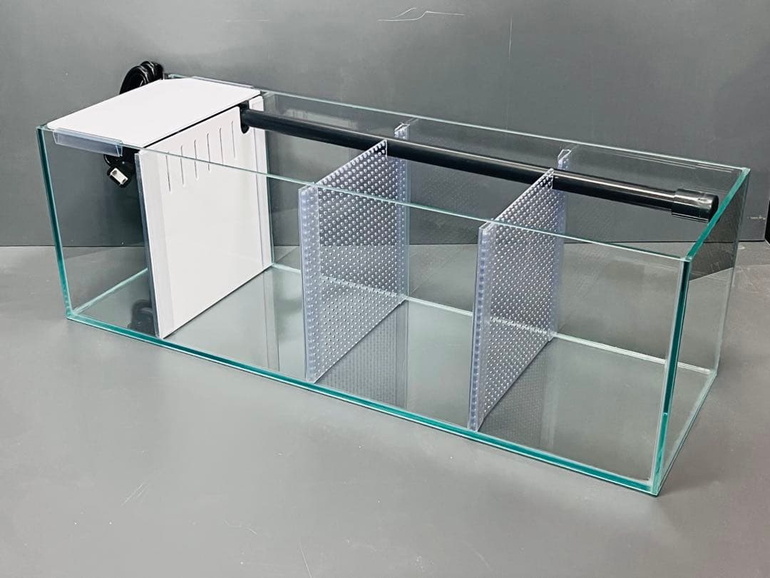 1台限定　特注水槽　600×200×200 3室　クリア　Rioポンプ付　未使用