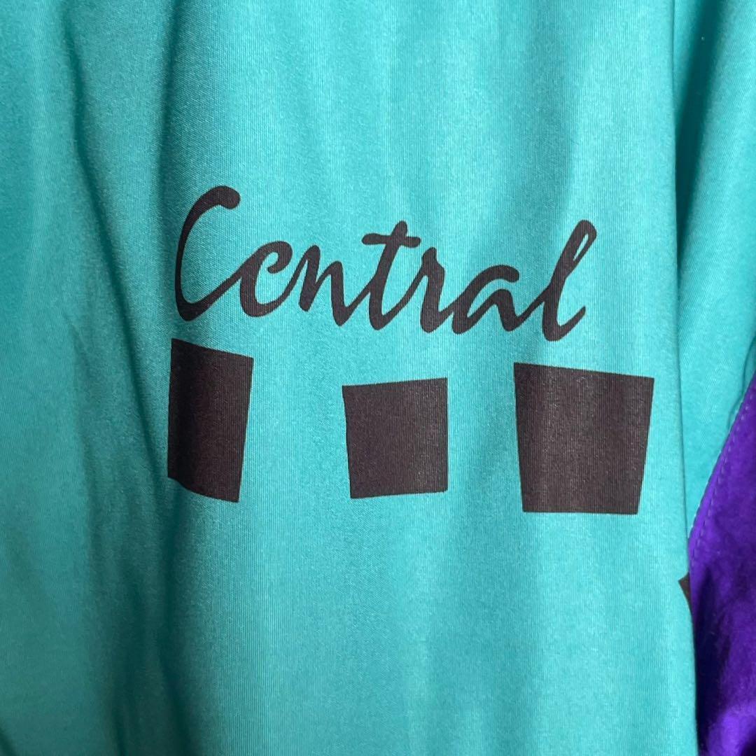 VOmax サイクルジャケット XL 紫×エメラルド ナイロン×裏起毛 USA製