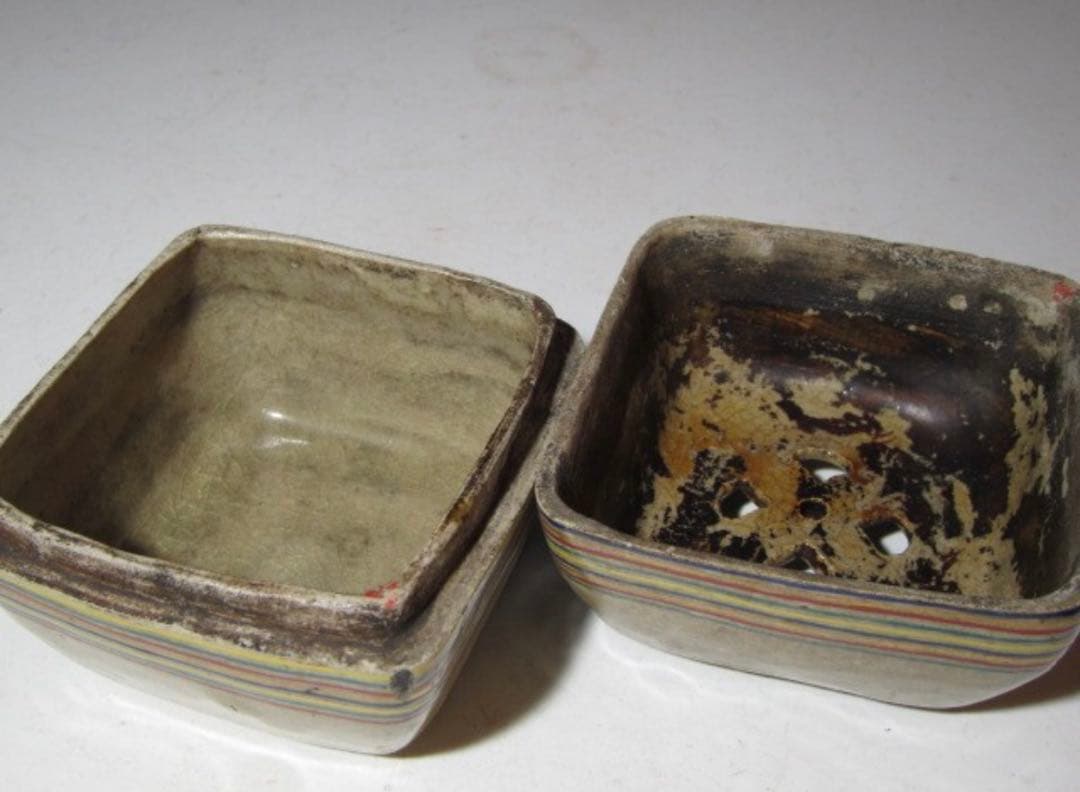 野々村仁清 糸巻形香炉 表七代 如心斎花押の名品！7776