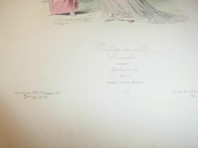 1865年スチール版画◆フランス ファッション画『ヒッポライト・ポーケ』PL89