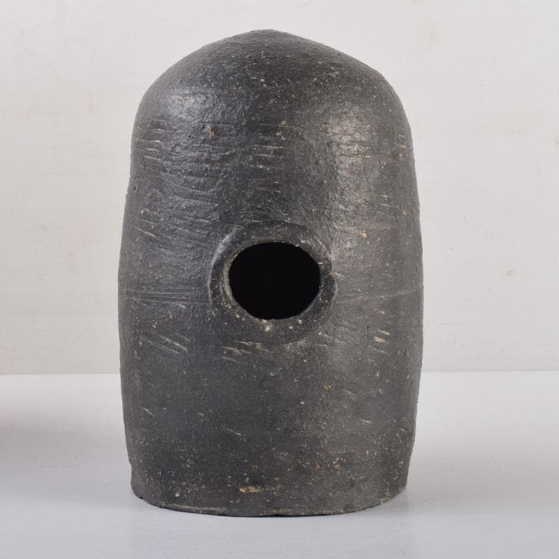 朝鮮美術　須恵器　新羅土器　新羅無細土　壷　時代箱付　C　8040A