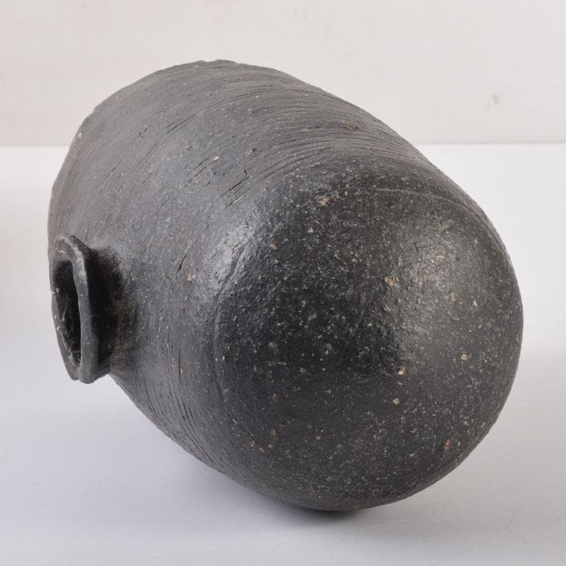 朝鮮美術　須恵器　新羅土器　新羅無細土　壷　時代箱付　C　8040A