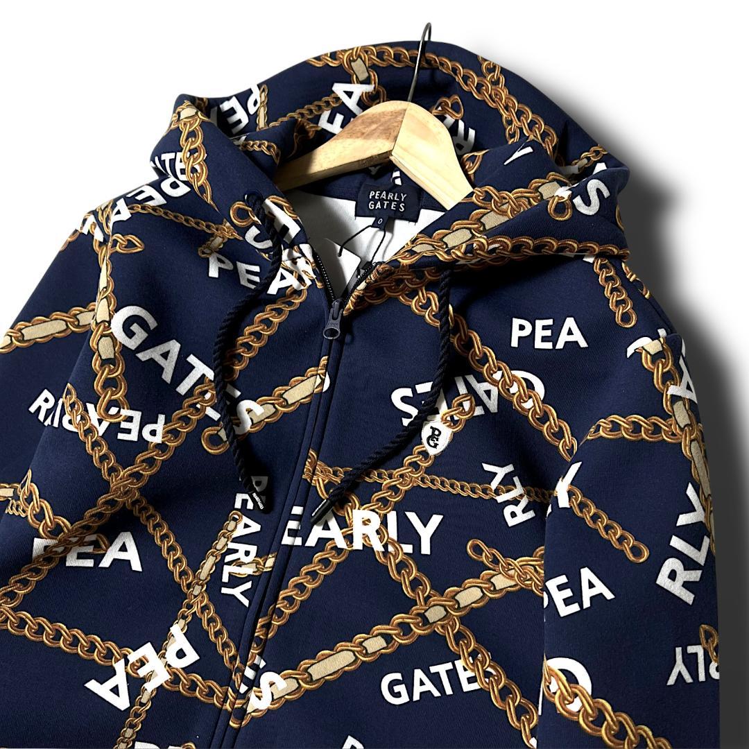 定価63,800円 0 パーリーゲイツ チェーンロゴ柄 セットアップ 上下セット