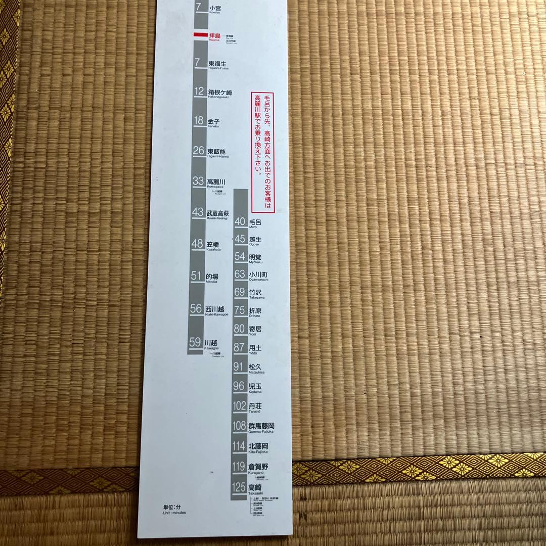 八高線　拝島駅設置　八高線・川越線所要時間案内