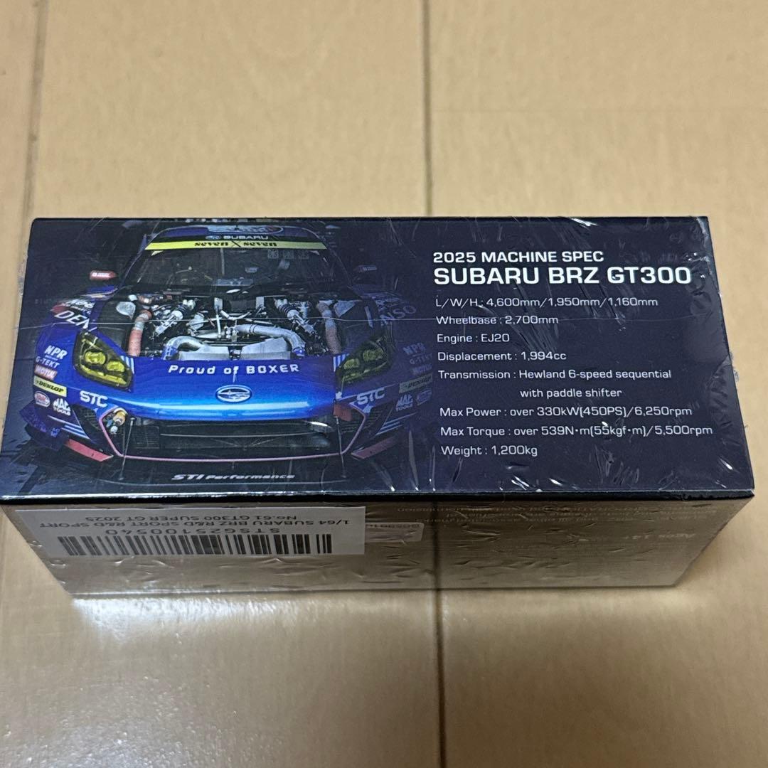 ミニカー 1/64 SUBARU BRZ R&D SPORT GT300 SUPER GT