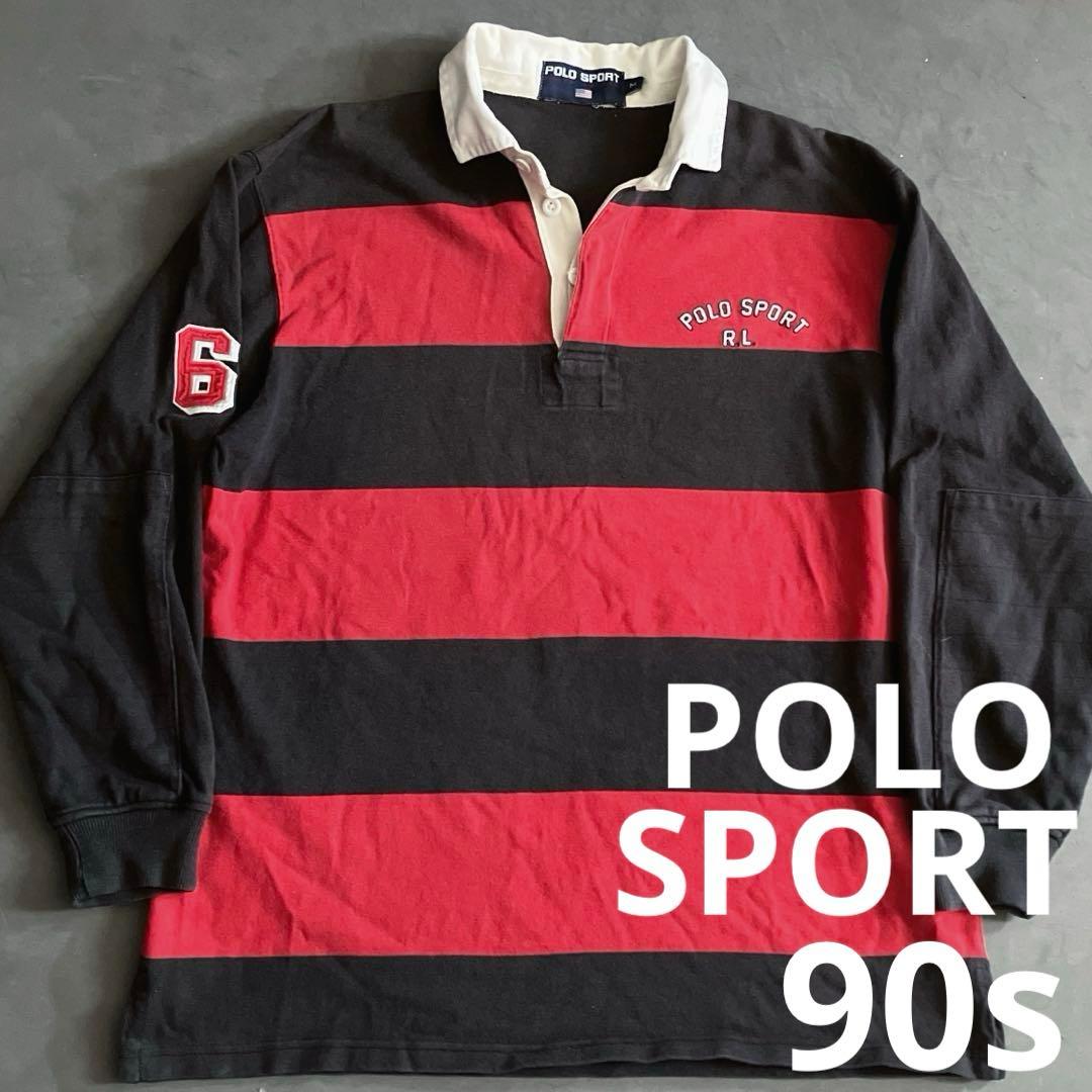 レアモデル◎90s【スリランカ製】ポロスポーツ　太ボーダーシャツvintage