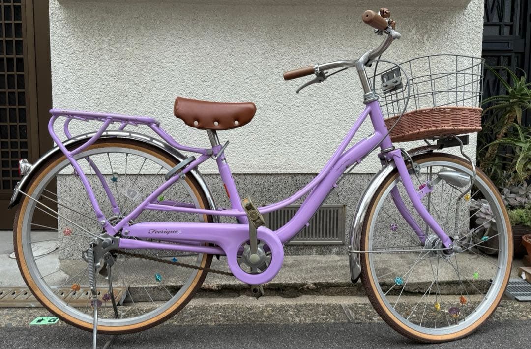 SALE！ラベンダーカラー 自転車キッズ　22cm