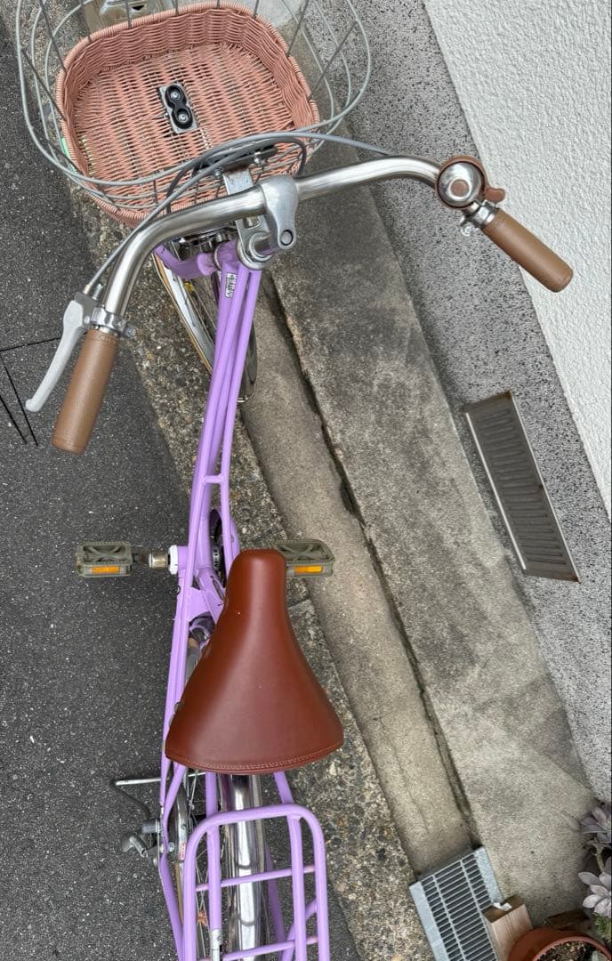 SALE！ラベンダーカラー 自転車キッズ　22cm
