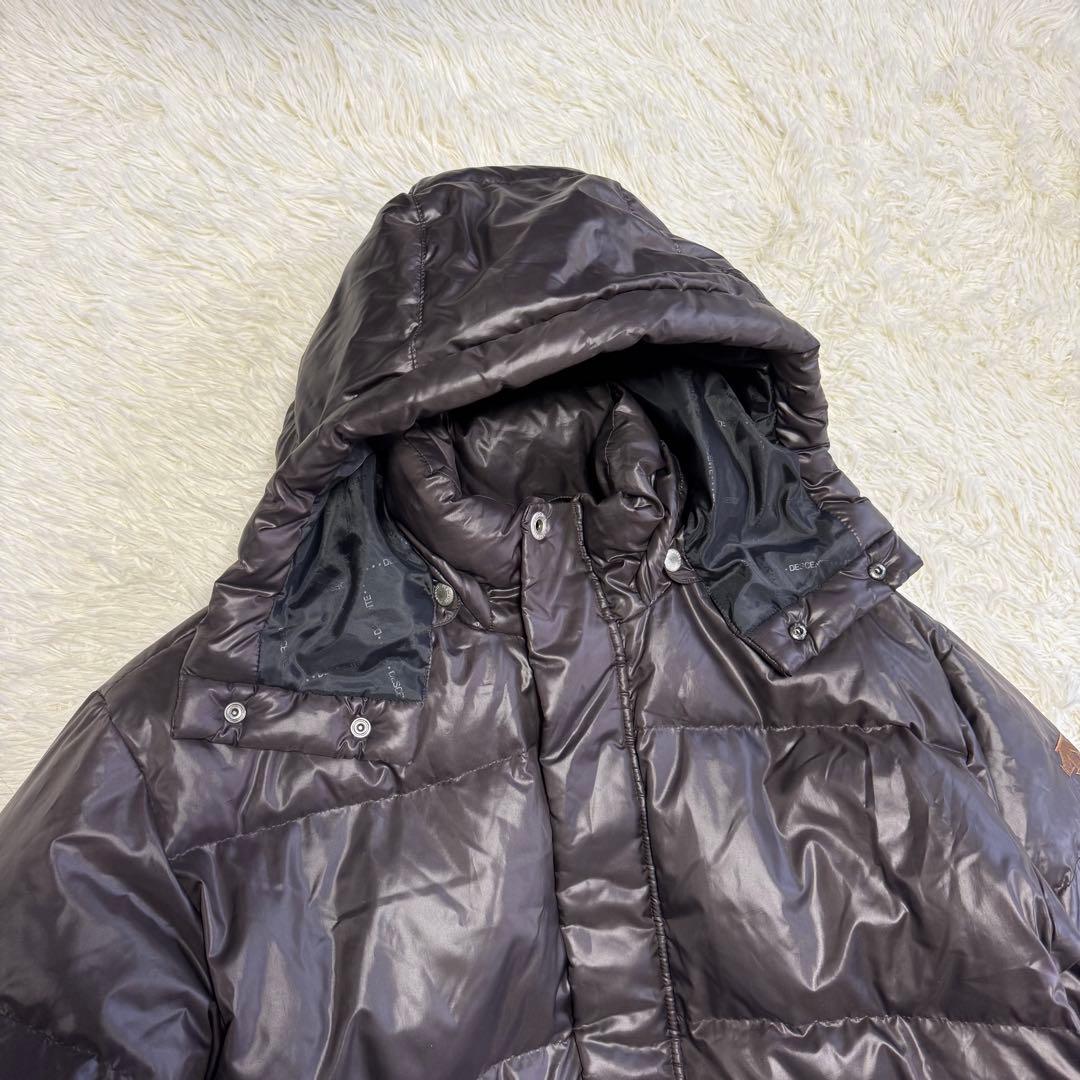 【デサント】美品 ベンチコート ダウン ブラウン Lサイズ メンズ