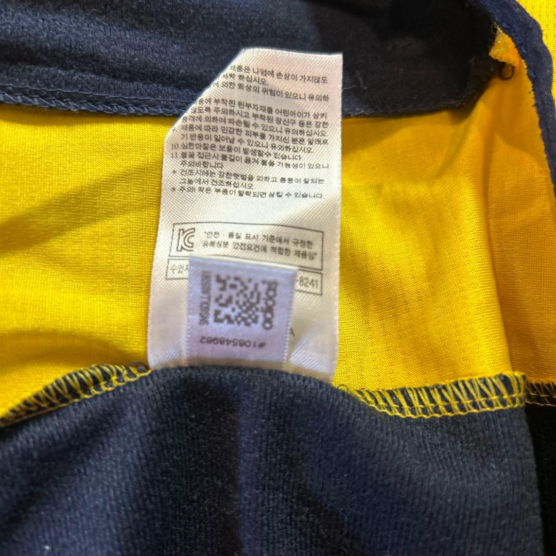 adidas トラックジャケット　ファイヤーバード　ネイビー×黄色　XL