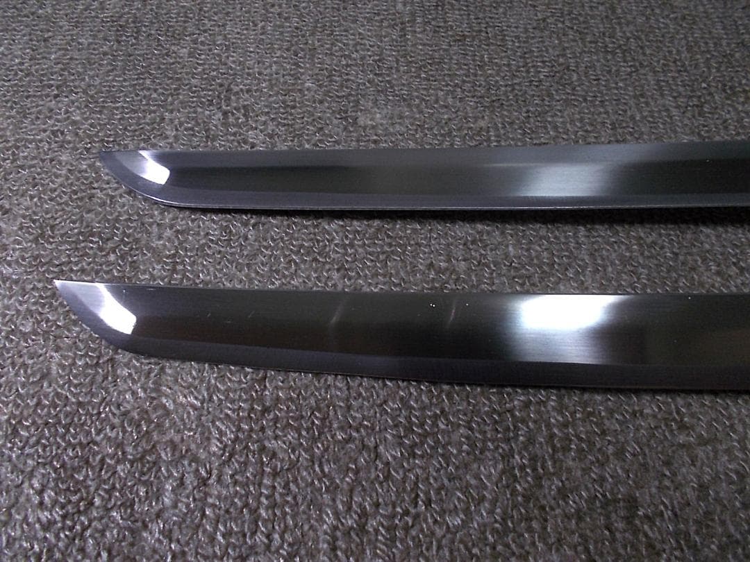 模造刀 居合刀 日本刀全長102cm1289g 67.5cm801g 鉄鍔 竹編