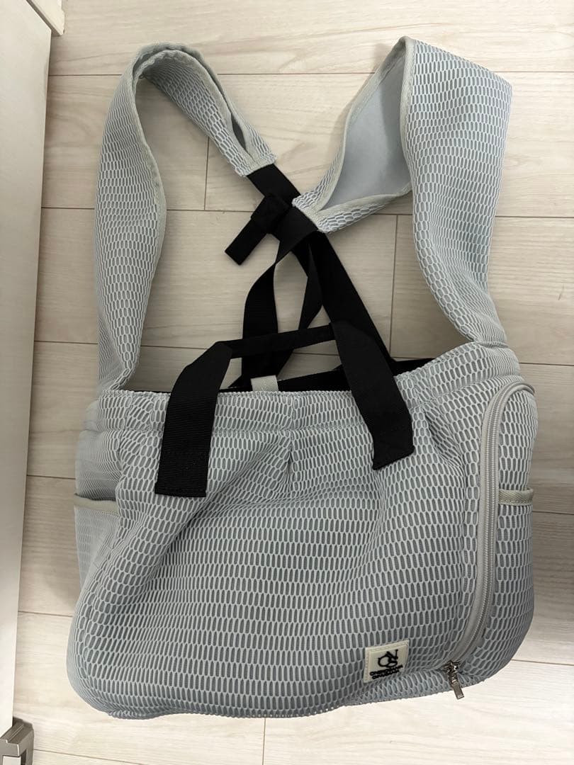 犬用メッシュキャリーバッグ ブルーグレー M スリング