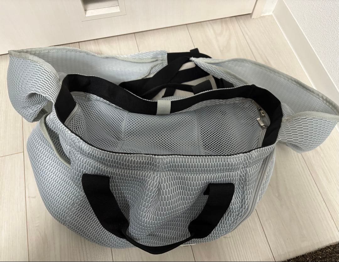 犬用メッシュキャリーバッグ ブルーグレー M スリング