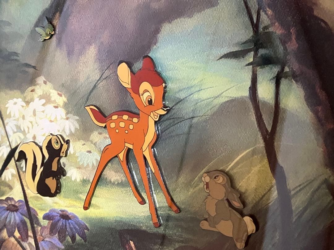 レア　限定品　ディズニー バンビ ピンバッジ　額装　ピンアート　アートフレーム