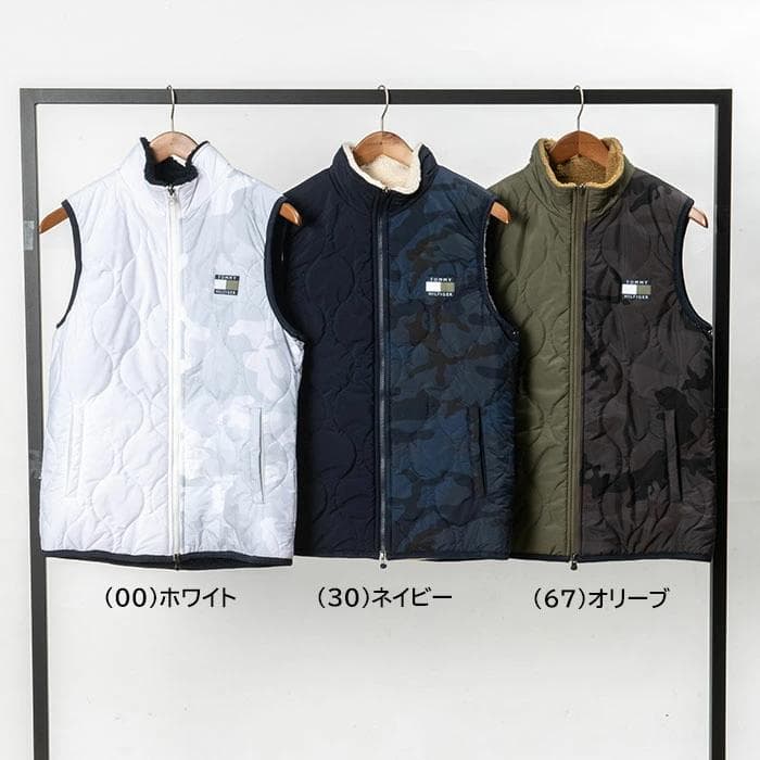 【新品未使用】トミーヒルフィガーフリースベスト (THMA369)OL　L