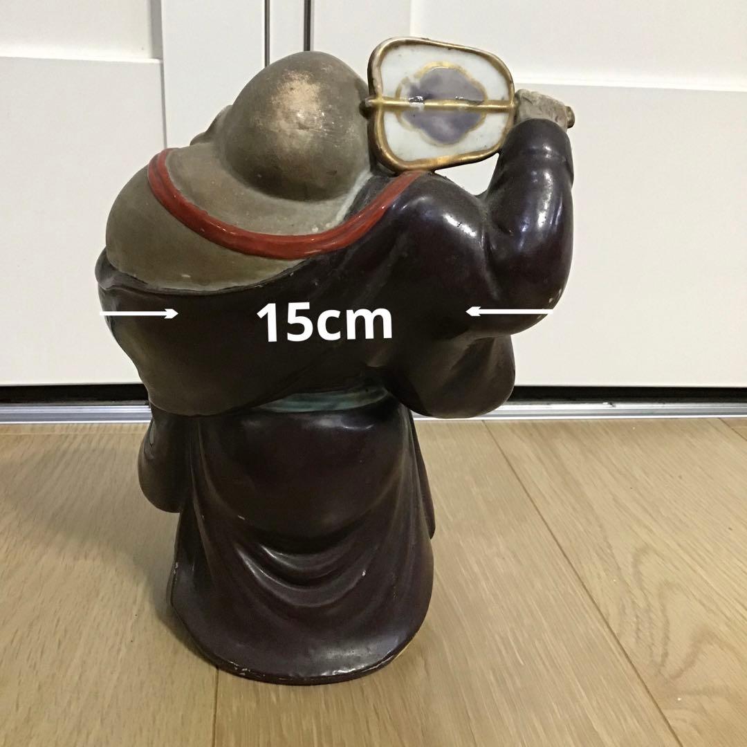 明治時代　九谷焼　布袋様　布袋さま　置物　縁起物　招福　商売繁盛