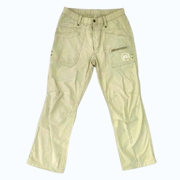 PEARLY GATES ゴルフウェア パンツ 6 XL ベージュ バックロゴ
