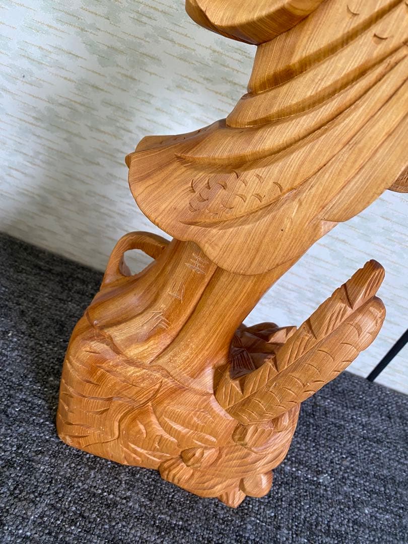 木製 観音像　観音菩薩　立像　仏像　置物　彫刻