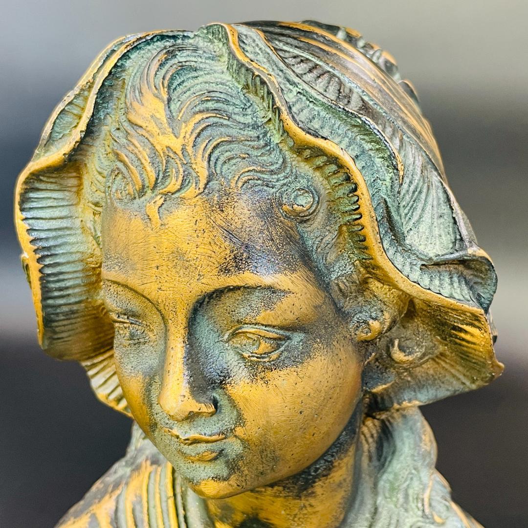 女性胸像 ジャン＝バティスト・グルーズ「壊れた甕」レプリカ 石膏製 R8SB24